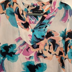 Ivanka, Trump polyester blouse. EUC Multicolored floral top